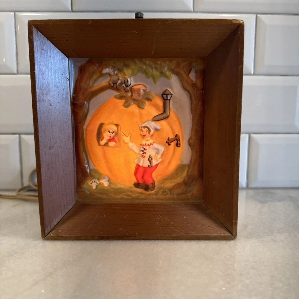 Vintage‎ Peter Peter Pumpkin Eater Portable Lamp By Vinson Levinson Mfg - Rare